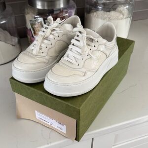 Gucci Off-White Leather Sneakers